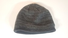 NEW Knit Woven Beanie Fur Lined Onesize, Men's Hat Stocking Cap Black/Grey