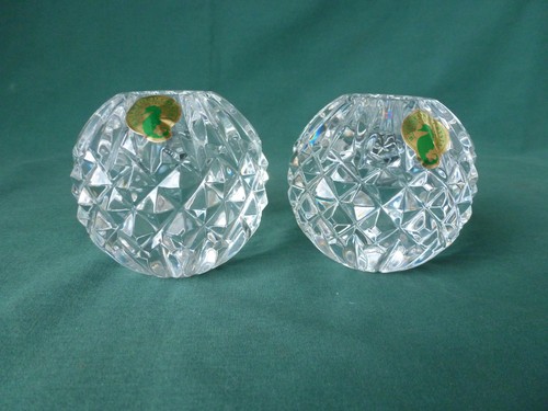 Two Vintage Waterford Crystal Votive Candle Holders Made in Ireland