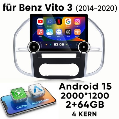 Für Mercedes Benz Vito 3 W447 2014-2020 Android 15 Autoradio GPS Carplay 2+64GB