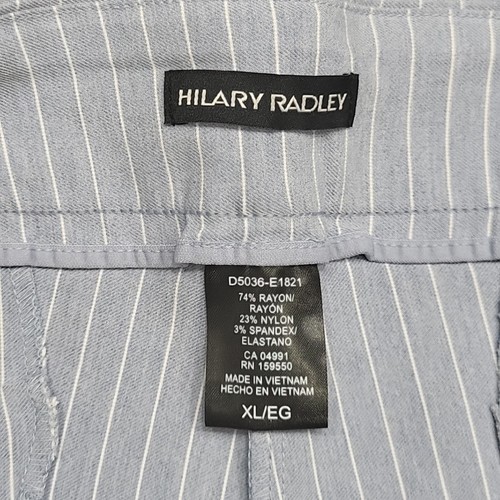 Hillary Radley Womens Pull On Stripe Printed Shorts Pockets X-Large Size Blue - Picture 8 of 9