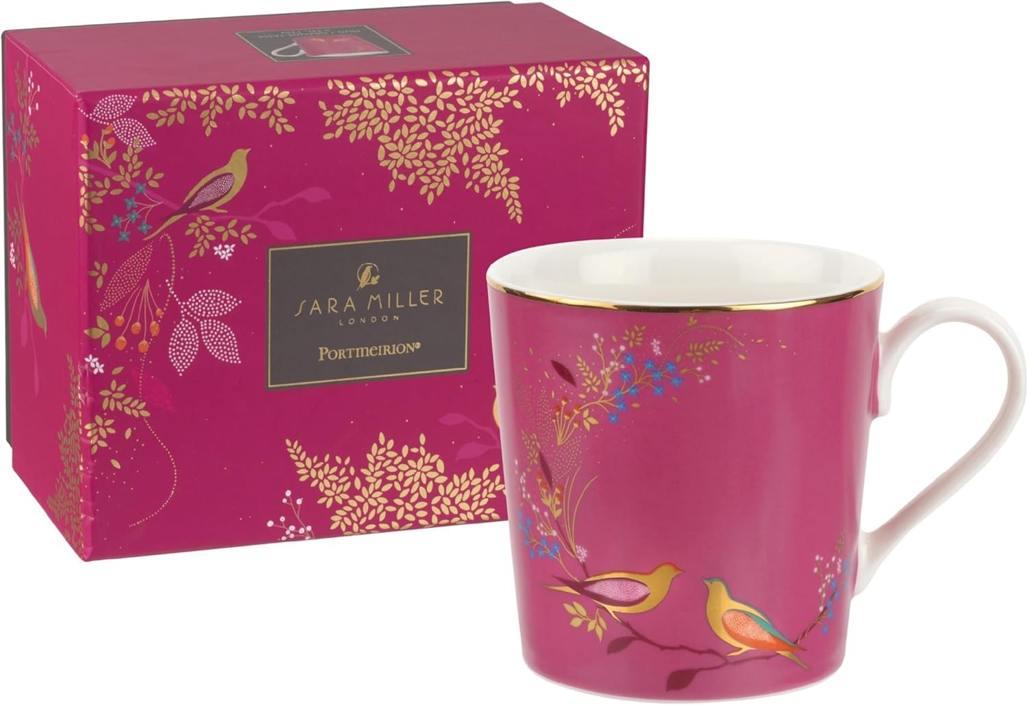 Sara Miller for Portmeirion Chelsea Mug-Pink, Ceramic 120 x 150 x 95 cm