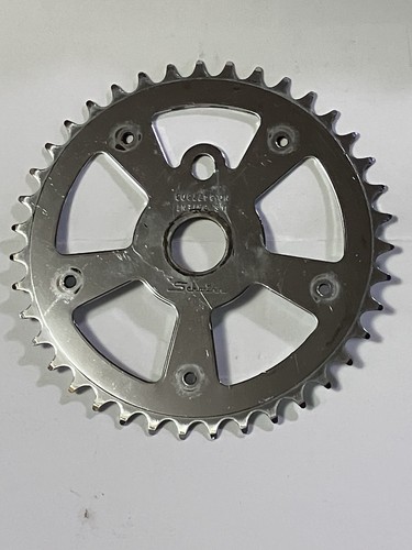 Plateau Vélo Vintage Acier Chromé - 40 Dents, Trous 5mm, Pour Pièces Détachées