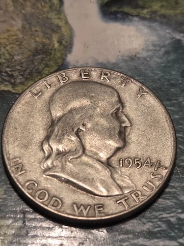 1954 "S" Franklin Silver Half Dollar vf