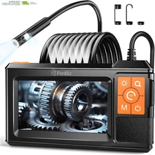 Dual-Lens Borescope with Light, Endoscope Camera with Light with 4.3" IPS Screen