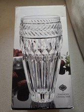 Shannon by Godinger Symphony 10 Tall Crystal Vase - New In Box