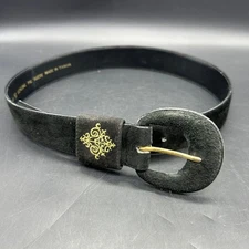 Sostanza Pig Suede Leather Black Wimsigoth Belt 28-32 Witchy