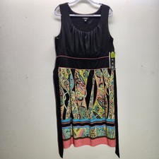 Snap Floral Design Multicolored Dress +Size 2X NWT Damaged Seam*