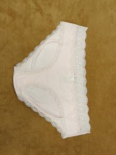 Rene Rofe Lace Trim Soft Cotton blend Hipster Underwear - L - Pink
