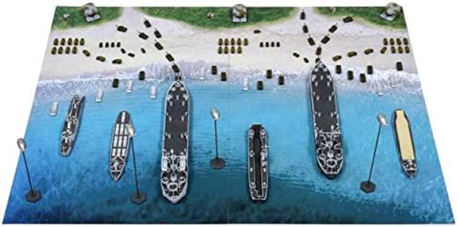 Pit-Road 1/700 SPS Series WWII Normandy D-Day Paper Diorama Base model kit F/S