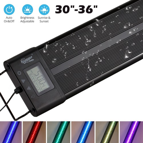 hygger 24/7 Mode Aquarium LED Light MultiColor Full Spectrum 18 24 30 36 48 Inch