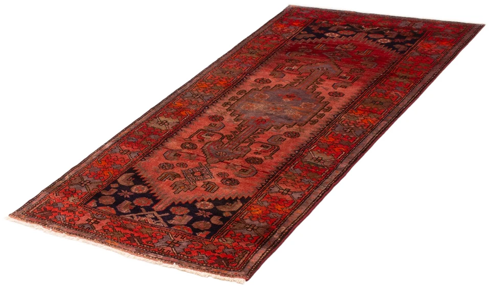 Vintage Oriental Hand-Knotted Carpet 3'11" x 8'0" Traditional Wool Area Rug - Image 4 of 4