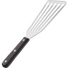 Rainspire Fish Spatula Stainless Steel Slotted Turner with Large, Black