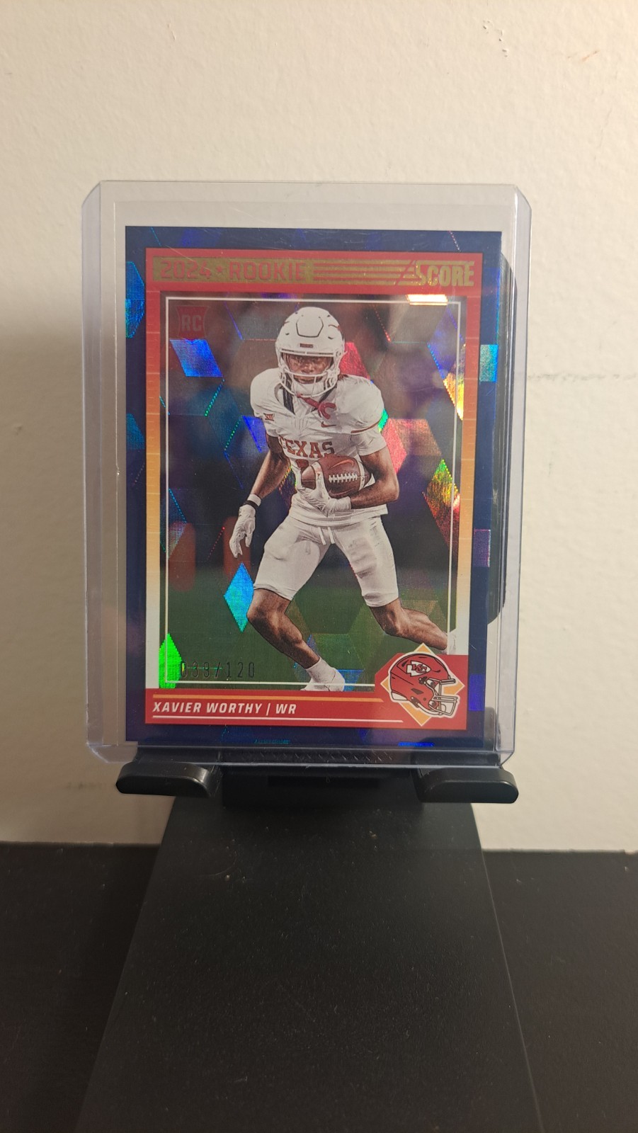 2024 Panini Score Cubic /120 - Xavier Worthy Rookie Card (RC) #324 Chiefs