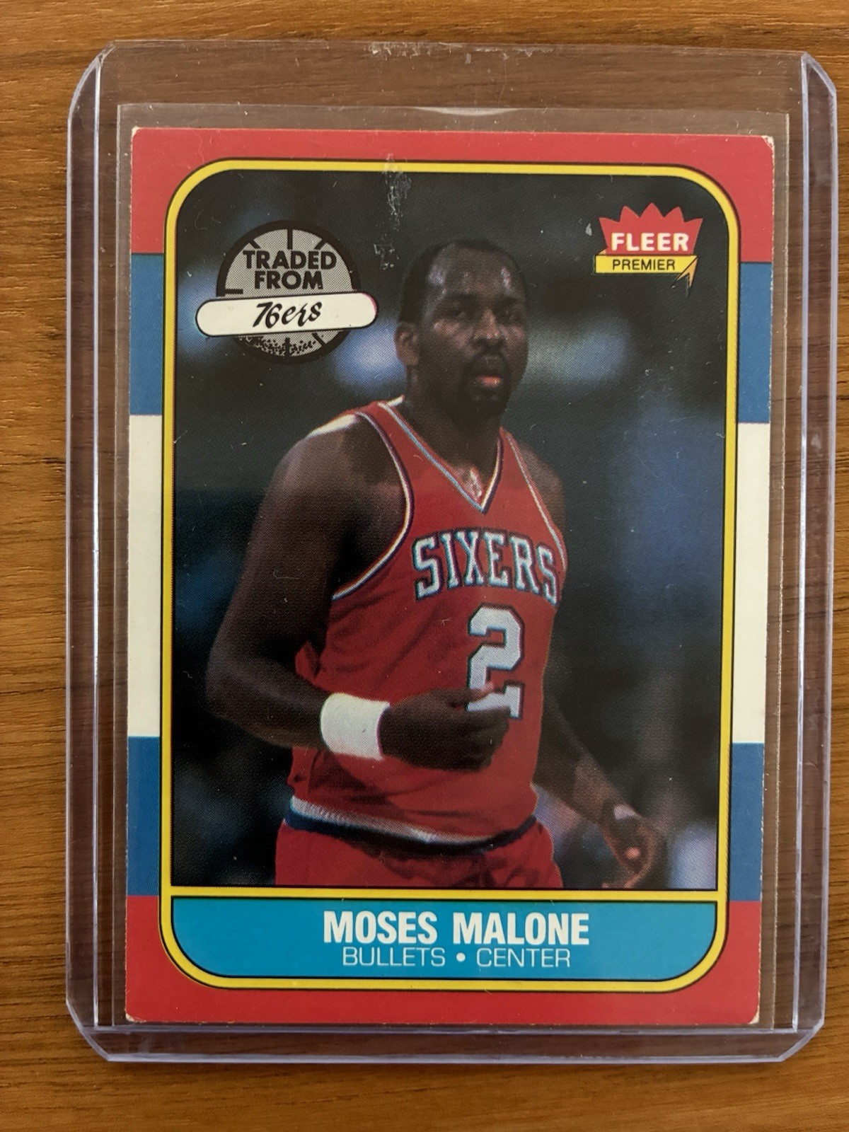 Moses Malone 1986 Fleer Philadelphia 76ers HOF #69