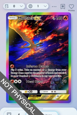 #ad Pokemon TCG POCKET Moltres Rainbow Rare 2⭐ Genetic Apex English $2.59