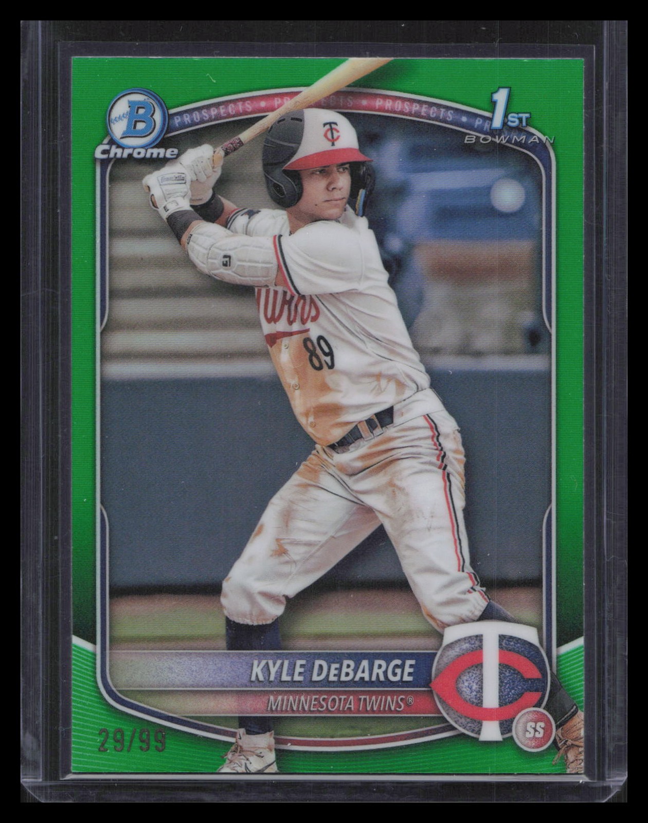 2025 Bowman #BCP-139 Kyle DeBarge Chrome Prospects Green Refractor #/99