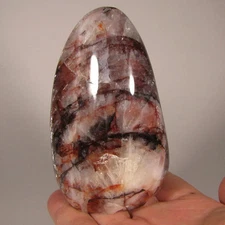 4.1" Hematoid RED FIRE QUARTZ Polished Crystal Freeform - Madagascar - 1 lb.