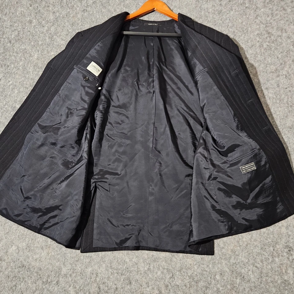 Blazer Armani Collezioni Para Hombres 46R Rayas Lana Cachemira Hecho en Italia Traje Foto 3 de 4