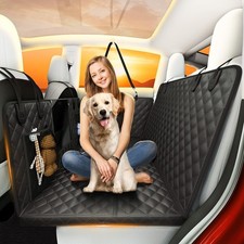 Dog Car Seat Cover for Back Seat Hard Bottom, Powerful Holds 450 Ibs  Space...