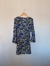 M&S Collection Wrap Dress Size 14 Blue & Yellow Floral