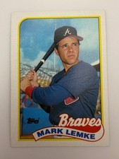#327 Mark Lemke [Rookie] Braves 1989 Topps Baseball Card NM. rookie card picture