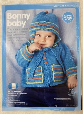 Baby Junge Strickmuster Jacke & Mütze Set zu machen in DK 0-3 bis 15-24 Monate