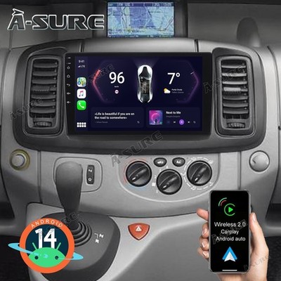Android 14 2+32G Für Renault Trafic MK2 OPEL Vivaro A Carplay Autoradio GPS DAB