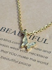 Gold Butterfly Pendant Necklace  Dainty Fashion Jewelry Gift for Women Girls