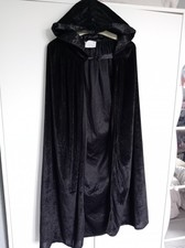 black velvet hooded cloak