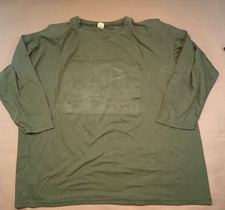 Vintage Womens Vogue Shirt Green Long Sleeve Made in USA OSFA L - XL