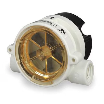 Gems Sensors Rfs, 155425 1/4'' Fnpt Spdt Liquid Flow Switch 24Vdc 0.1 To 5 Gpm