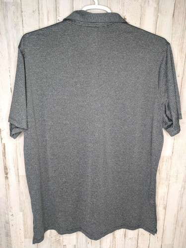Nike Golf Oklahoma State Poloshirt Gr. XL DriFit grau schwarz gestreift Stretch - Bild 2 von 10