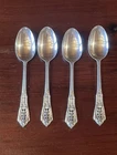(4) Wallace Rose Point Sterling Silver Spoon 6” Long