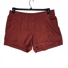 Old Navy High Rise Linen Blend Shorts Women's XL Terracotta Coastal Grandma NWT