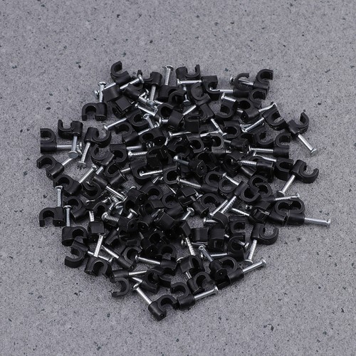 100 Pcs Drahtkarte Drahtseil-Kabelclip-Klemme Drahtklammern Wand - Bild 10 von 12
