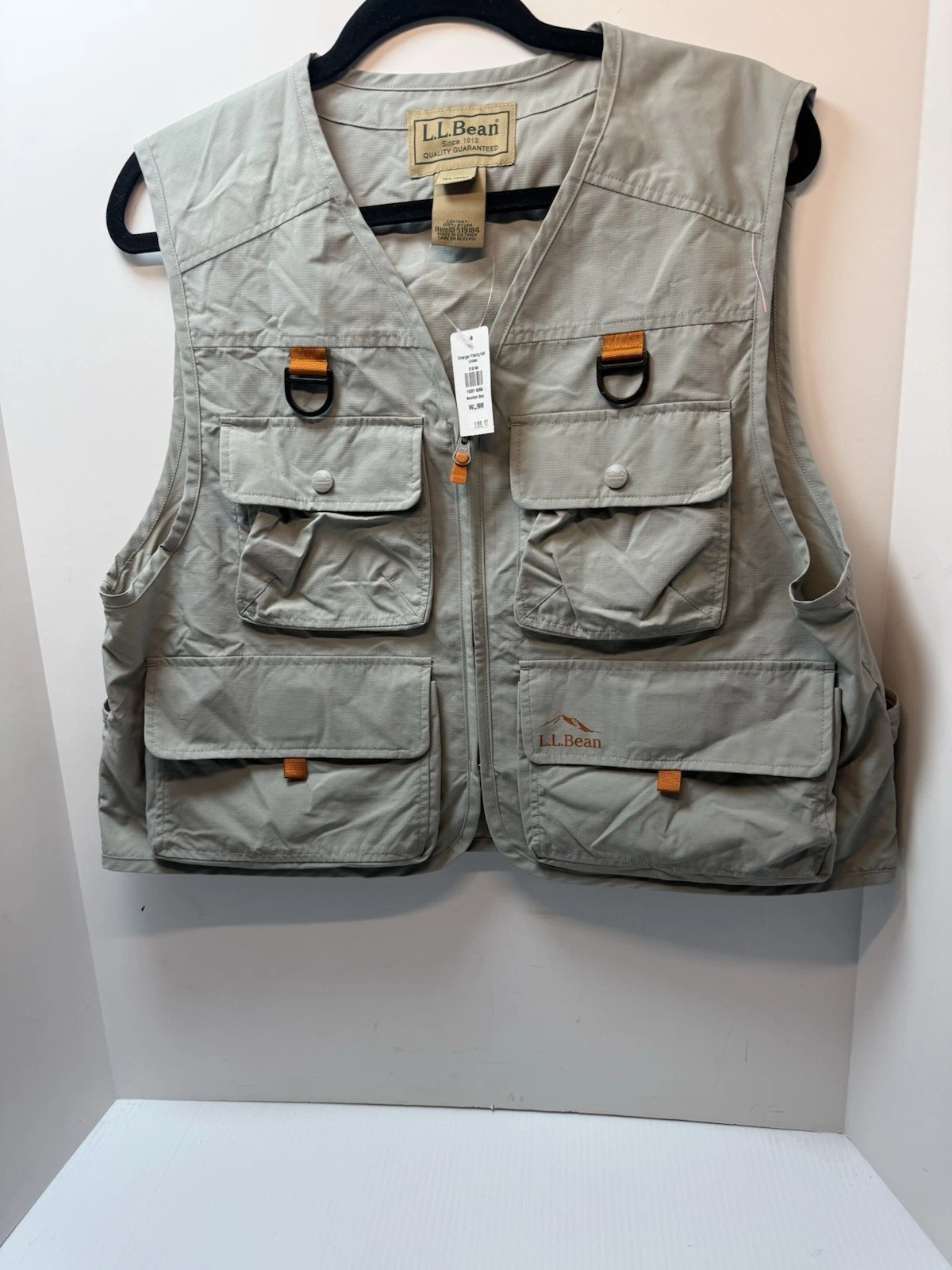 Llbean Adult Emerger Fishing Vest Great Lg/med Unisex NWT 517