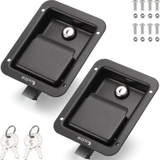 Black Truck Tool Box Lock 2pc 5.5l X 4.3w X 1.6h