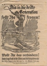 Leaflet Poster Against Young Plan Referendum 1929 Provocative