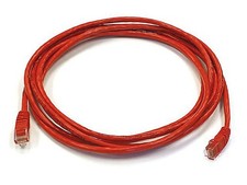 5-Pack 10ft Cat6 Ethernet Patch Cables Snagless RJ45 550MHz UTP 24AWG Red