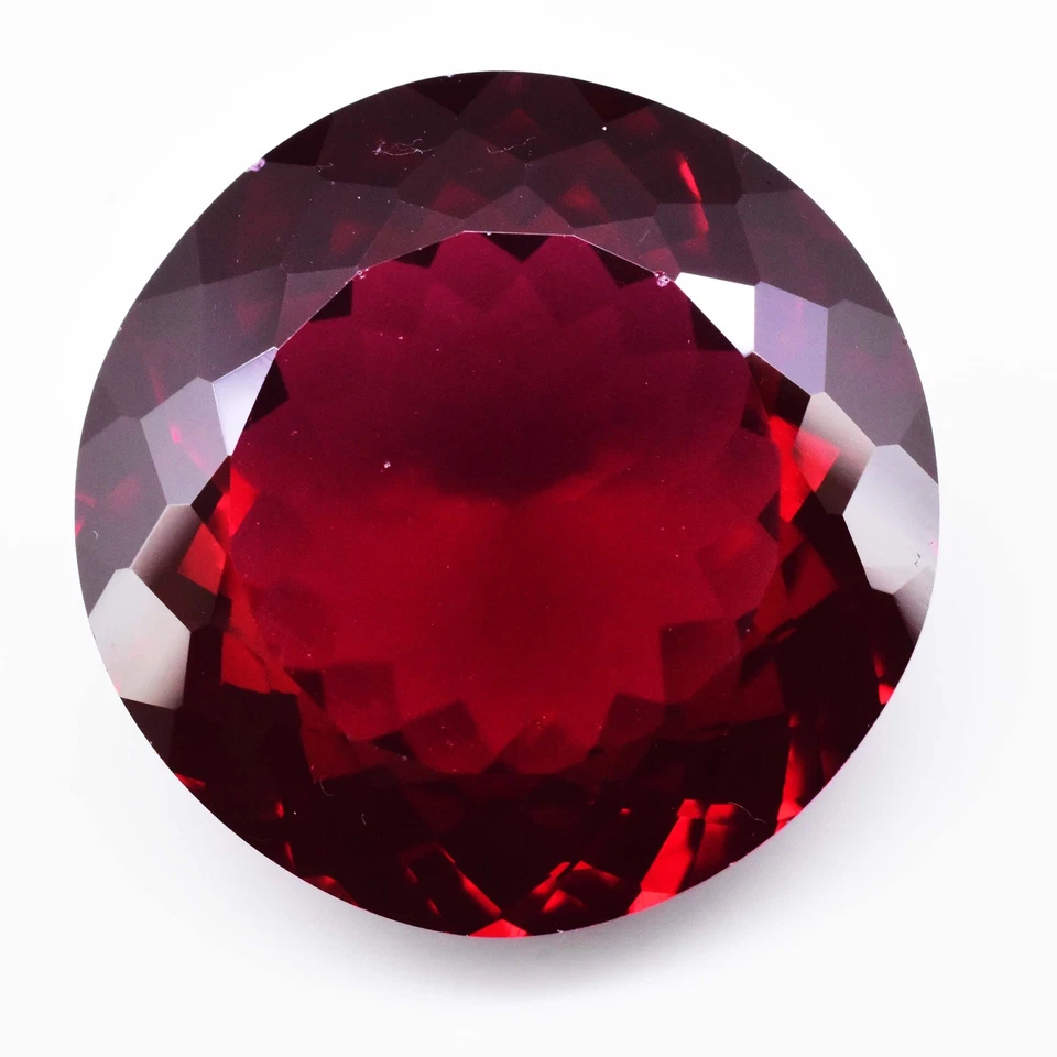 Stunning 50.40 Ct Natural Red Pyrope Garnet Round Cut Certified Loose Gemstone - Image 2 of 4