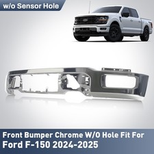 2024 2025 Ford F-150 Xlt Front Bumper Cover Iron Chrome Wo Hole Rl3z-17757-ca