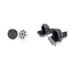 Kicker 45KM654 6.5" Marine Speakers and Behind the Head 6.5in Speaker Pods Co...