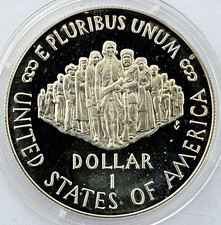 USA 1 Dollaro del 1987 in Argento e Placca Lucida 200 Anni di Costituzione - B26