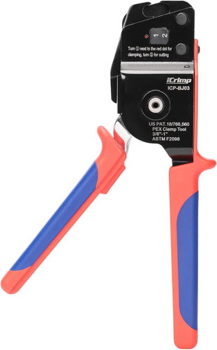 ICP-BJ03 PEX Clamp Tool for Cinch and Removal of 3/8-In, 1/2-In, 3/4-In and 1-In