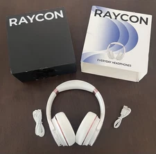 Raycon Everyday Headphones Wireless Over-Ear with USB Charging Cable Rose Gold