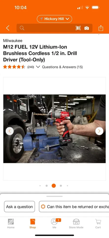 Milwaukee 3403-20 M12 Fuel 1/2" Drill/Driver Tool Only - Image 4 of 4