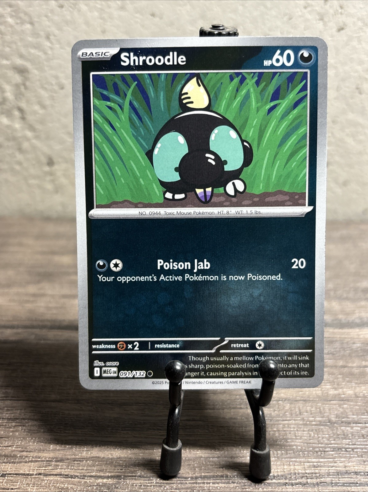 Shroodle 091/132 Me01: Mega Evolution Reverse Holo Common-Fast Shipping-NM!!