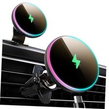 for Magsafe Car Mount Charger 15W LED RGB Car Phone Holder A Colorful Charger
