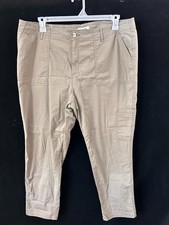 Liz Claiborne pants size 16 brown 5 pockets 28" inseam