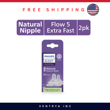 Philips Avent Flow 5 Extra Fast Nipples 2 Pack Natural Response SCY965/02